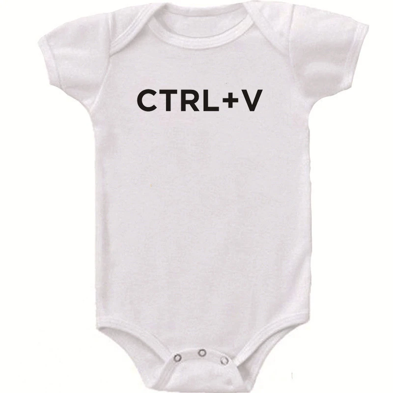 Сочетающаяся Футболка с принтом Ctrl+ C и Ctrl+ V для папы, Детский боди, идеальный подарок на день отца, семейная одежда