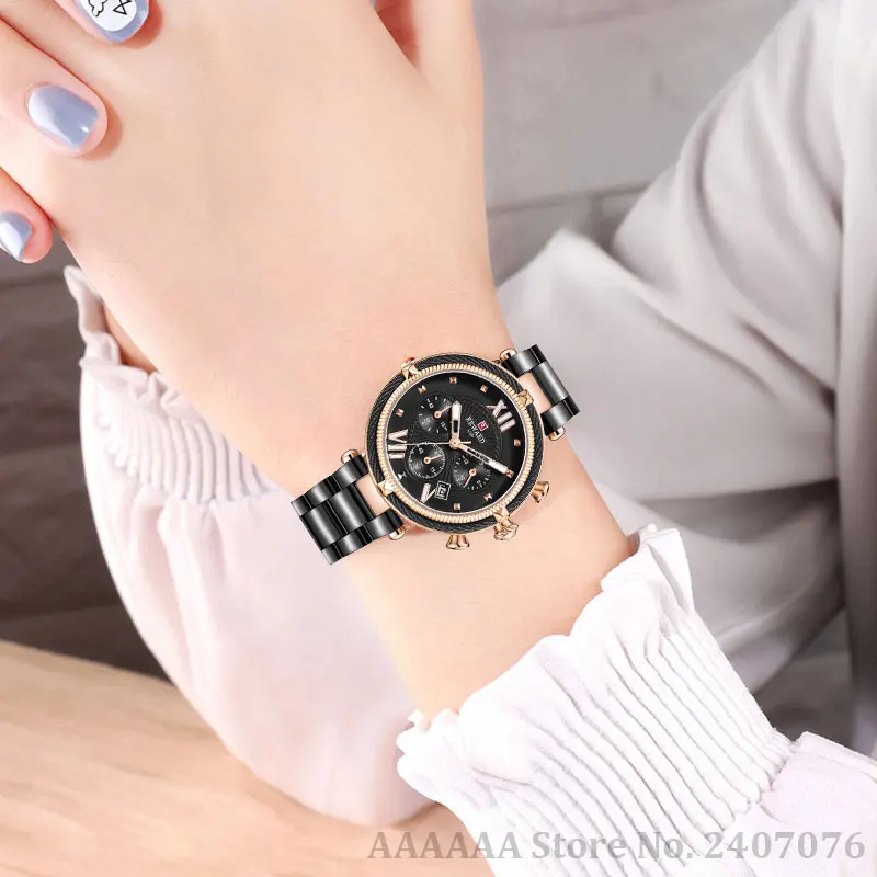 Новые женские наручные часы Брендовое платье женское из нержавеющей стали