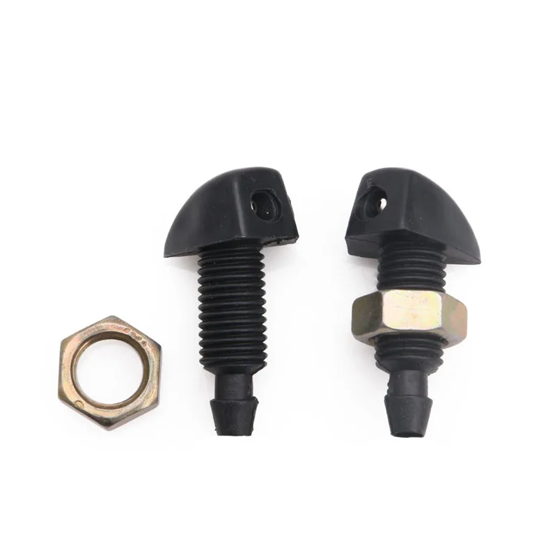 

X7AE 2Pcs Black Plastic Window Windshield Washer Spray Sprayer Nozzle for toyota