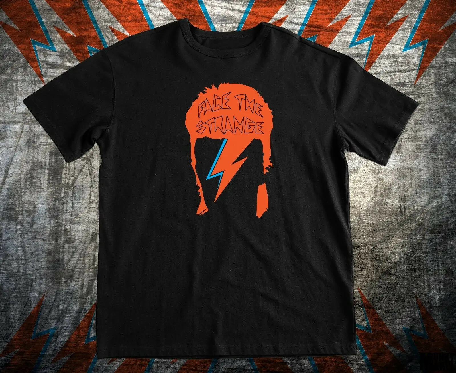 Like David Bowie Aladdin Sane New t-shirt Ziggy FACE THE STRANGE | Мужская одежда