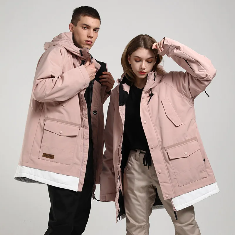 Зимняя женская лыжная куртка GSOU мужская для сноуборда ветрозащитная