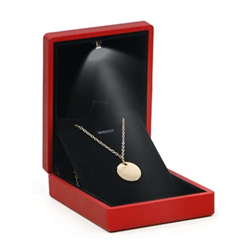 Bracelet Box Square Wedding Pendant Ring Case with LED Light Jewelry Gift | Украшения и аксессуары