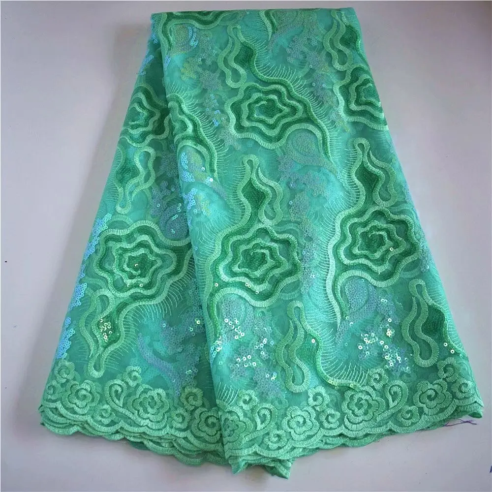 Последняя африканская кружевная ткань с блестками 2020 высокое качество