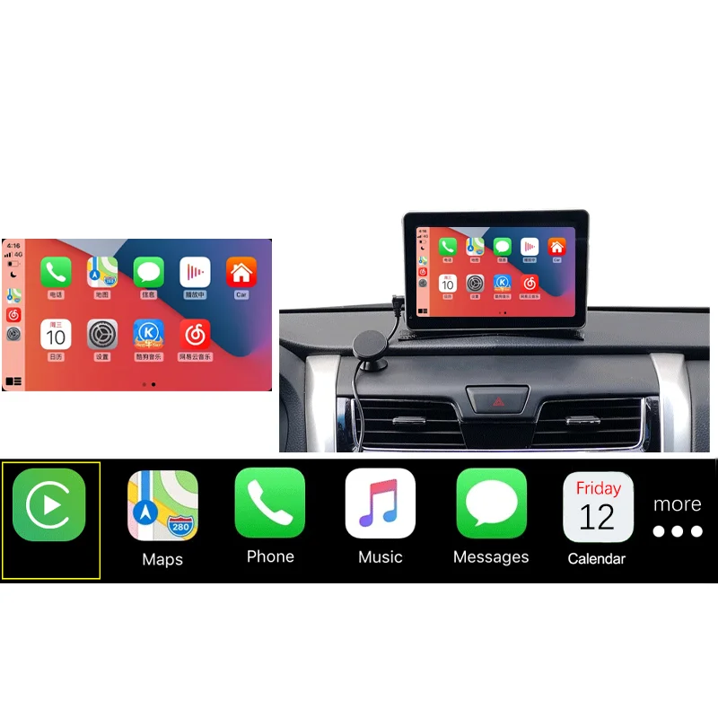 Портативный беспроводной CarPlay Androidauto для Volvo универсальный все модели Mirror Link
