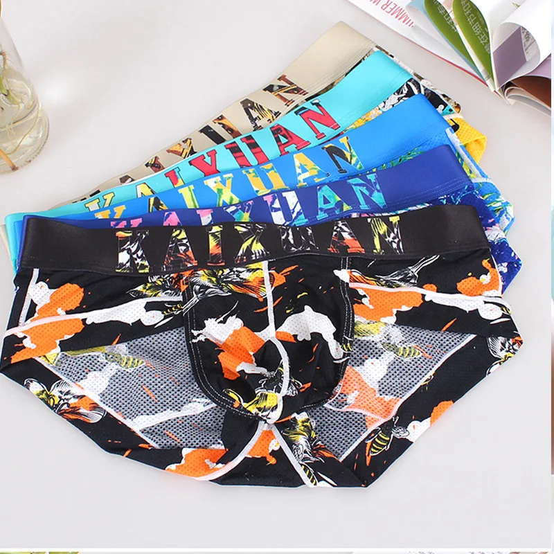 Мужские трусы-брифы сексуальные бикини стринги на заниженной талии дышащие