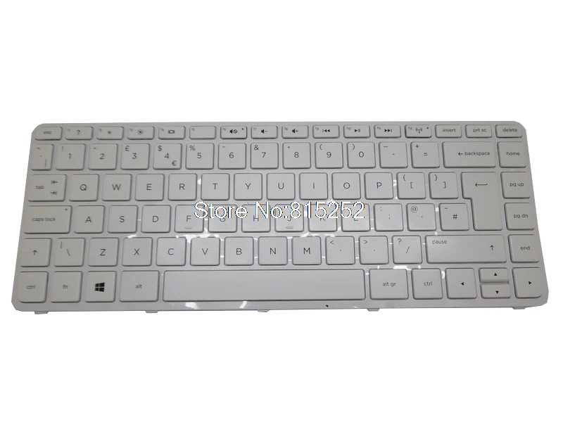 

Laptop Keyboard For HP 14-N000 14-N014TU 14-N028TX 741063-031 2B-07620Q101 740103-031 United Kingdom UK White With White Frame