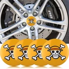 4 шт. автостайлинг 3D Цельный флаг пирата наклейка череп Центр колеса Колпачок наклейка значок аксессуары для украшения