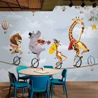 Пользовательские фото обои 3D мультфильм животных воздушный шар фон настенная детская спальня Papel де Parede Infantil Декор