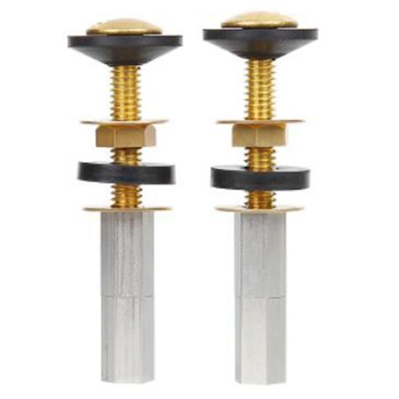 

2 Pack Toilet Tank To Bowl Bolt Kits,Bolts Toilet Bolts For Tank Brass With Long Nuts Double Gaskets For Fastening