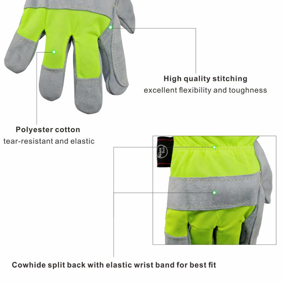 Перчатки для садоводства Нескользящие рабочие перчатки из розовой кожи вождения