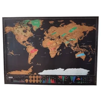 2 pcs home decoration map color decoration map poster world map painting plastic surface waterproof map