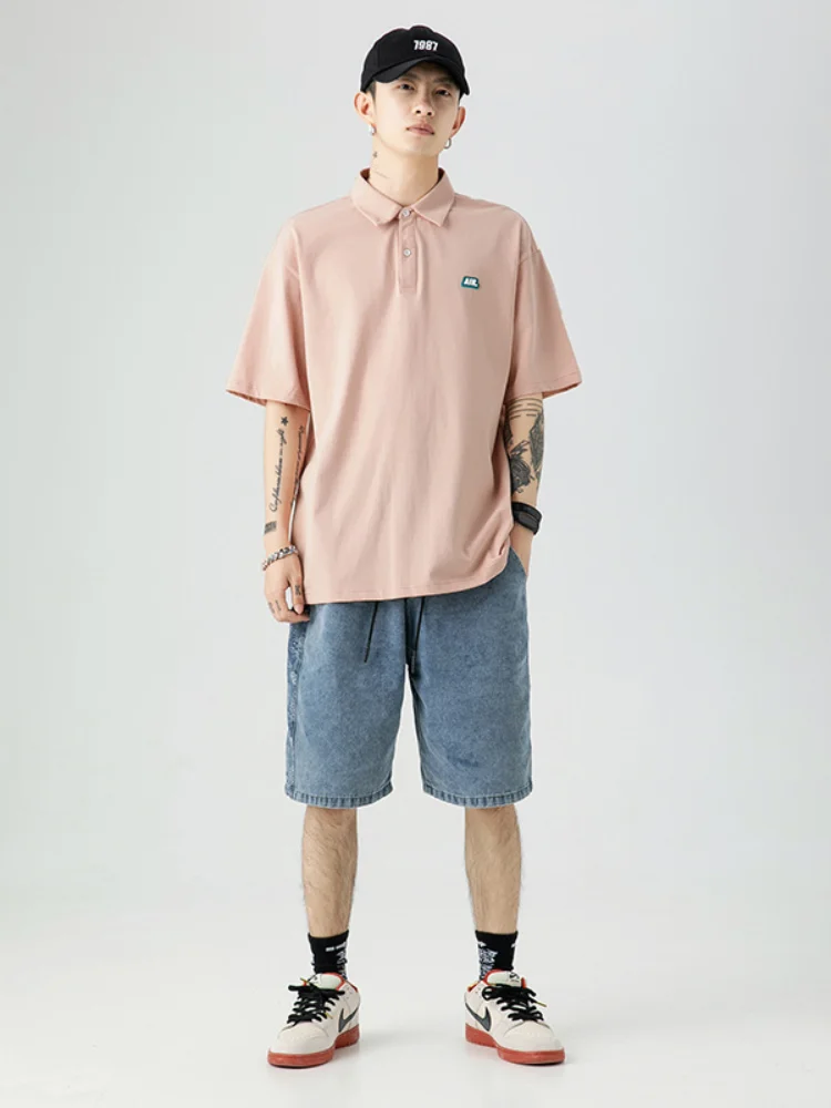 

Men's Polo Shirt 2021 Summer New Simple and Versatile Loose Cotton Short-sleeved T-shirt Men