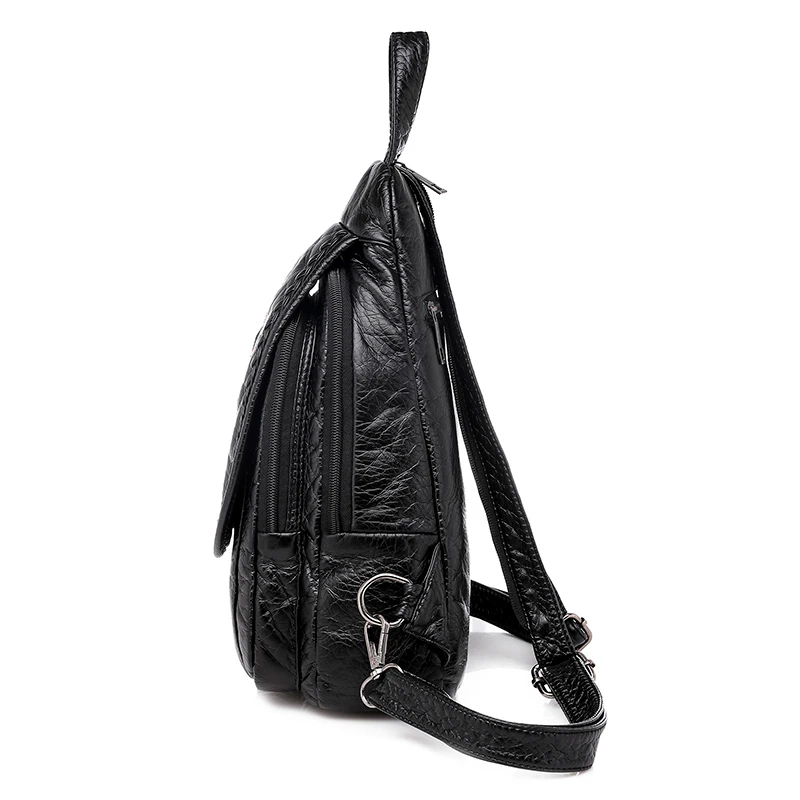 3 в 1 вышивка цветы кожаные рюкзаки для девочек Sac Dos винтажная нагрудная сумка