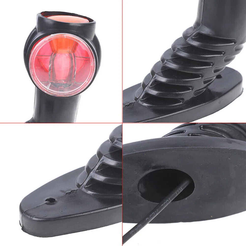 

100% Brand New Side Marker Light 2PCS 4 LED Car Truck Trailer Outline Lamp