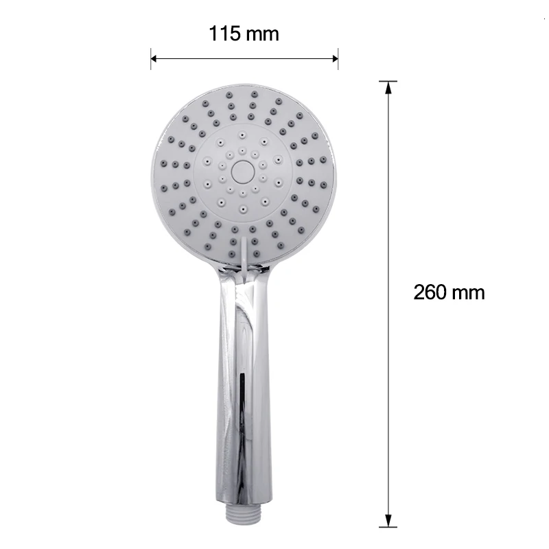 Zhangji New 5 Modes Adjustment Shower Head ABS Chrome Plating silicone Spray Nozzle large Panel Rainfall head | Обустройство дома