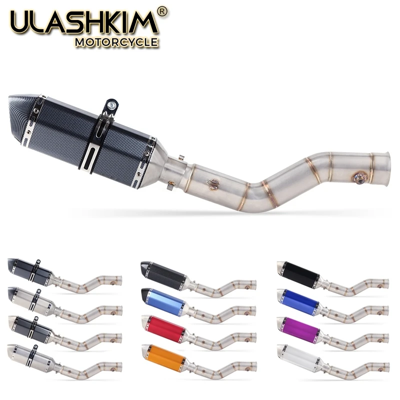 Мотоцикл глушитель Escape полная система средняя ссылка труба без шнуровки для yamaha