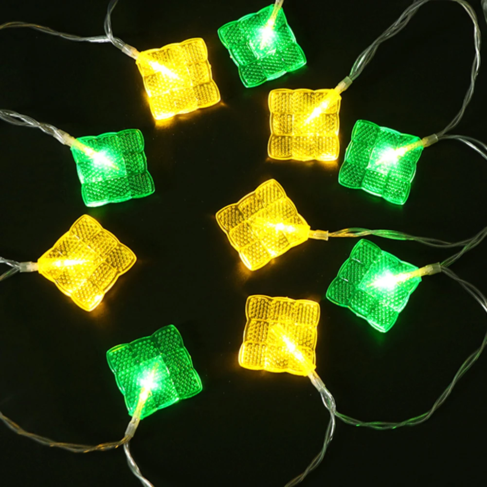 

1pcs 10LED String Lights Square Pendant Lamps Ramadan Festival Ornament LED Transparent Wire for Party Christmas Wedding