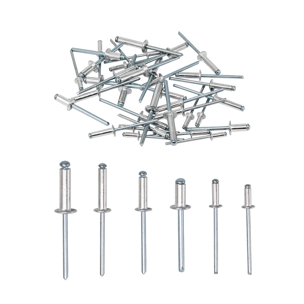 

Multiple Sizes Aluminum Dome Head Blind Pop Rivets Assorted Set,215Pcs