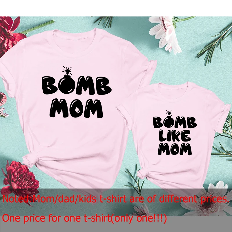 Camiseta a juego de mam&aacute; y bomba como mam&aacute;, camisa para mam&aacute; y para m&iacute;, camisas para ni&ntilde;os peque&ntilde;os, tops para mam&aacute; y yo, trajes divertidos-5