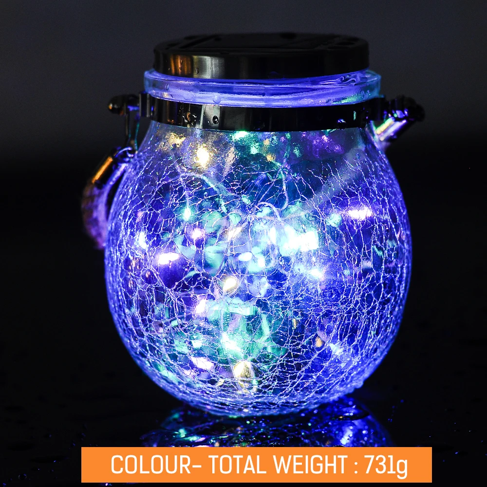 RGB 2 м 20 светодиодов трещины бутылки огни струны открытый Солнечный свет сад Рождество Фея гирлянды для вечерние свадебные Декор лампы - Испускаемый цвет: RGB