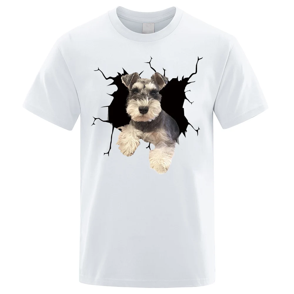 

CLOOCL Animal White Cotton T-Shirts Fashion Brand Yorkshire Terrier Printed T-shirt Casual Shirts Hip Hop Tops Funny Cotton Tees