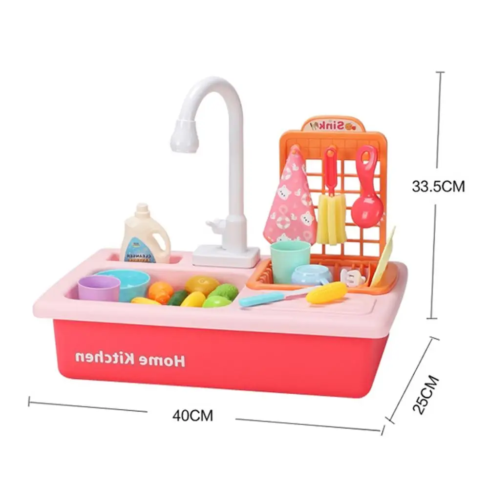 

Color Changing Kitchen Sink Toys Heat Sensitive Thermochromic Dishwash Children's Kitchen Toy Pretend Play House Toys For Girls