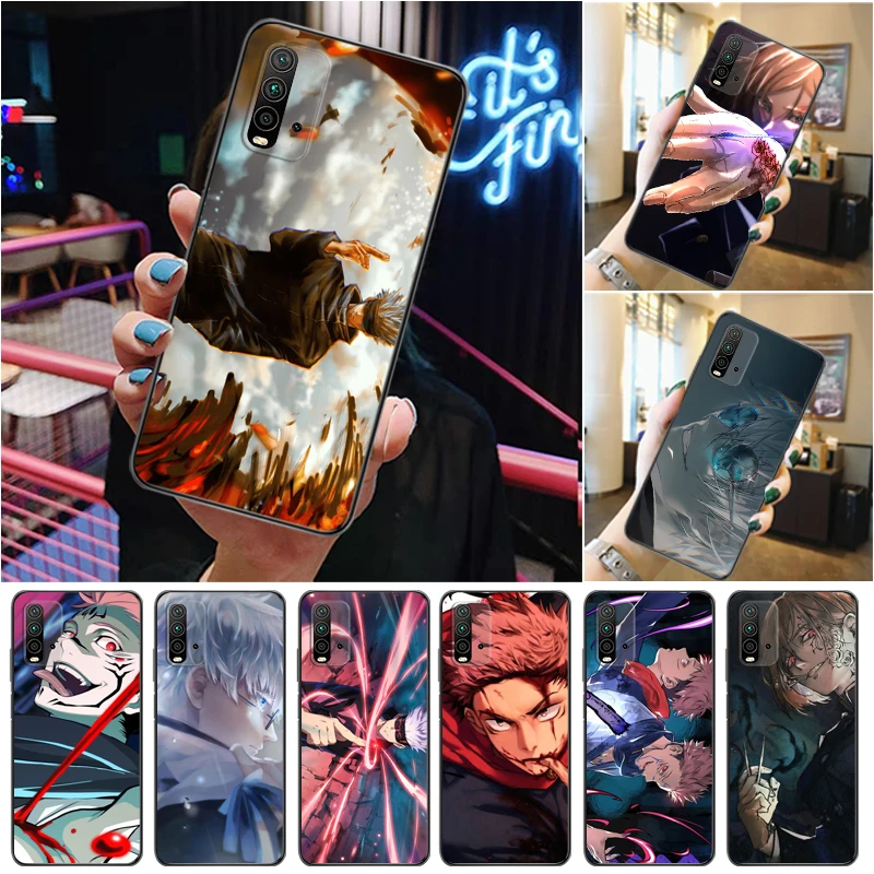 

Jujutsu Kaisen Satoru Gojo Sukuna Fushiguro Megumi Yuji Itadori Phone Case For Xiaomi Redmi 9 9T 9A Pro Cases Funda Back Cover