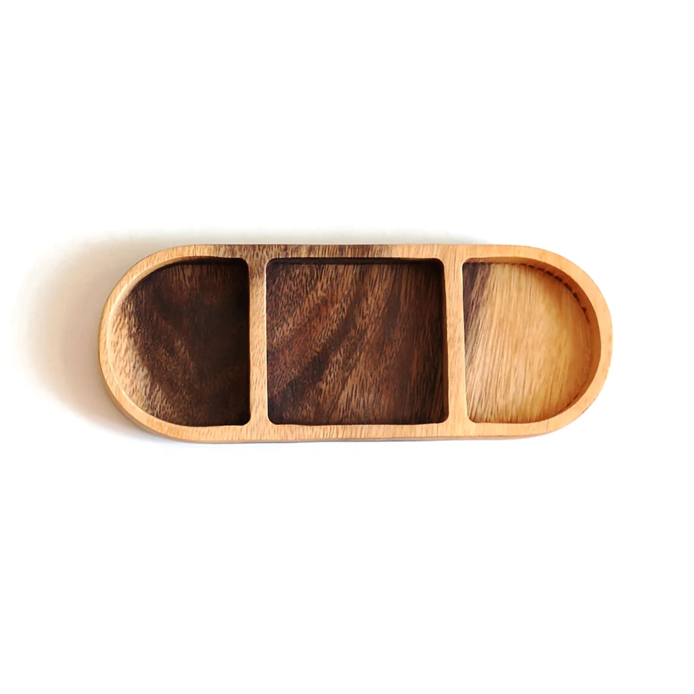 

Creative Wood Plates Oval Shape Retro Wood Pan Plate Fruit Dishes Saucer Tea Tray Dessert Dinner Bread