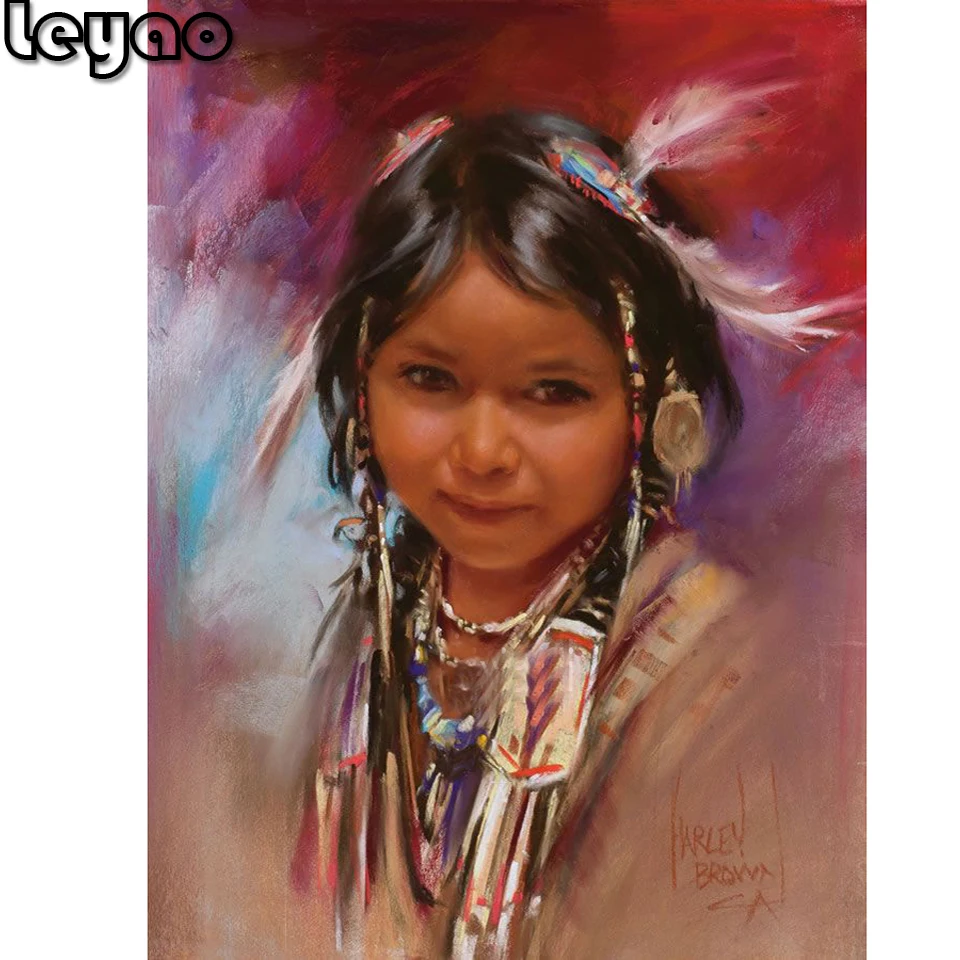 Алмазная 5D картина &quotсделай сам&quot с изображением американских жителей и