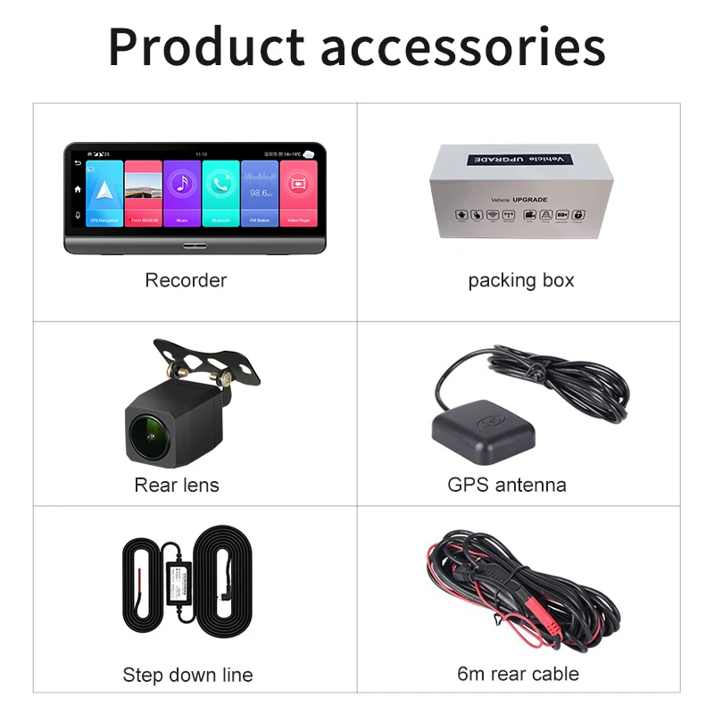 

4G Android 8 Inch Car DVR Camera GPS Navigation ADAS FHD 1080P Auto Dashboard Video Recorder Night Vsion Remote Monitor