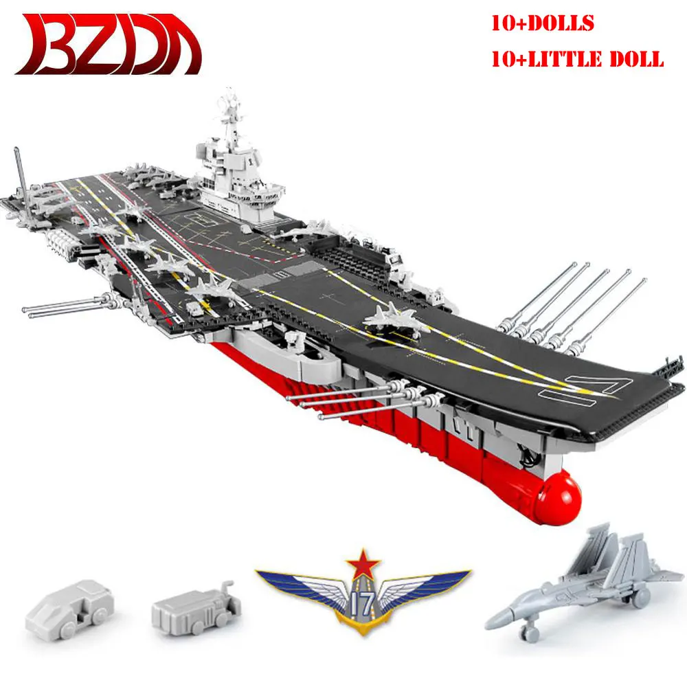 DZDA 3010 шт. авиаперевозчик Shandong строительные блоки Moc 1:350 модель авиаперевозчика
