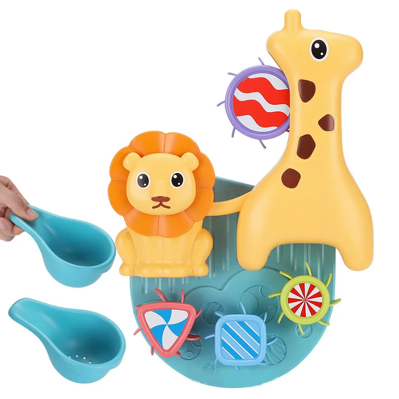 

Baby Bath Toys For Kids Lion Model Water Shower Toys Kids Montessori Suction Cup Pool Spray Toy Child Swimming Pool Bathing Game