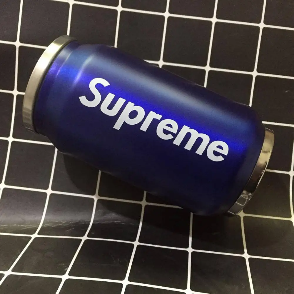 Blue supreme Креативная модная термоизоляционная вакуумная колба из нержавеющей стали бутылка для напитков с соломенной щеткой термос герметичный на заказ - Цвет: Blue supreme