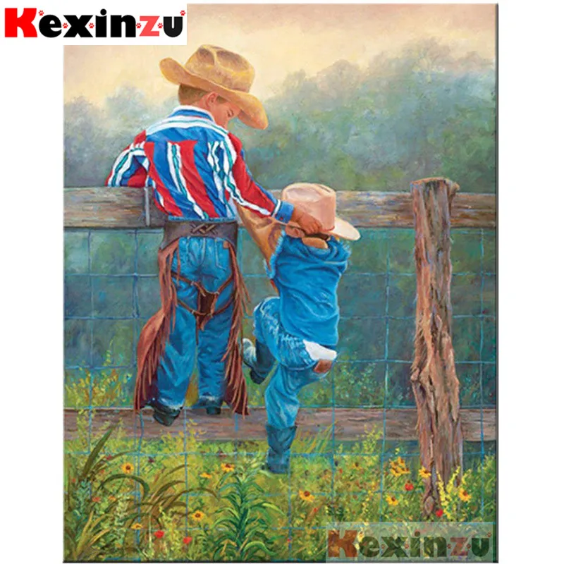Картина для алмазной вышивки Kexinzu с квадратными/круглыми стразами забор 3D