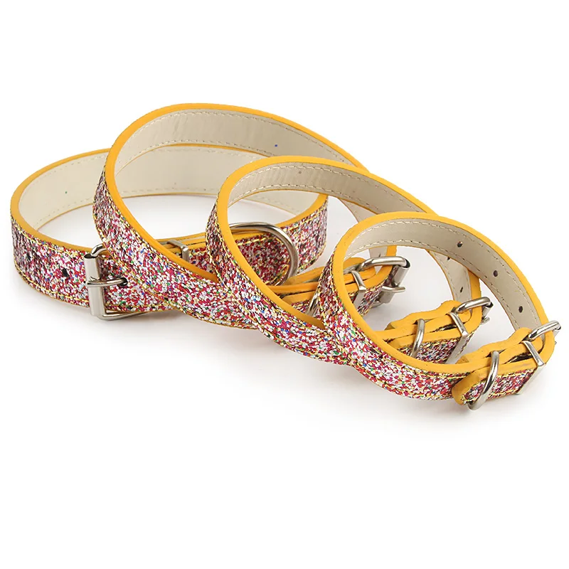 Шикарный ошейник для собак из искусственной кожи цветной щенков ошейники