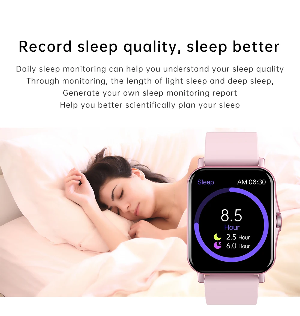 DEDIMA 1.4 inch Smart Watch Men Full Touch Fitness Tracker Blood Pressure Smart Clock Women GTS Smartwatch for Android iOS