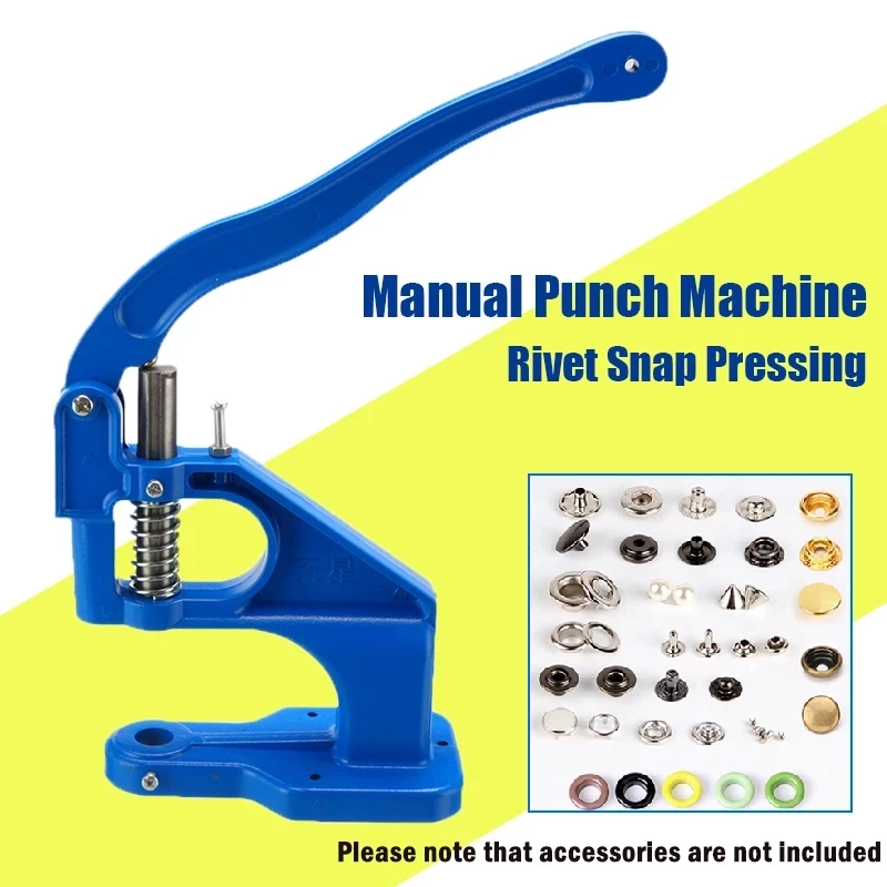 

Manual Snap Button Installation Tool Pressure Pliers Hand Punch Press Machine DIY Fasteners Eyelet Stamping for Leathercraft Bag