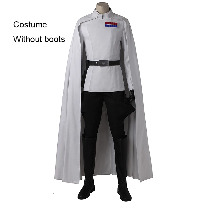 without boots Костюм Орсон кренник Косплей Rogue One A Star Wars Story белая униформа взрослый наряд из фильма Хэллоуин полный комплект мужской S - Цвет: without boots