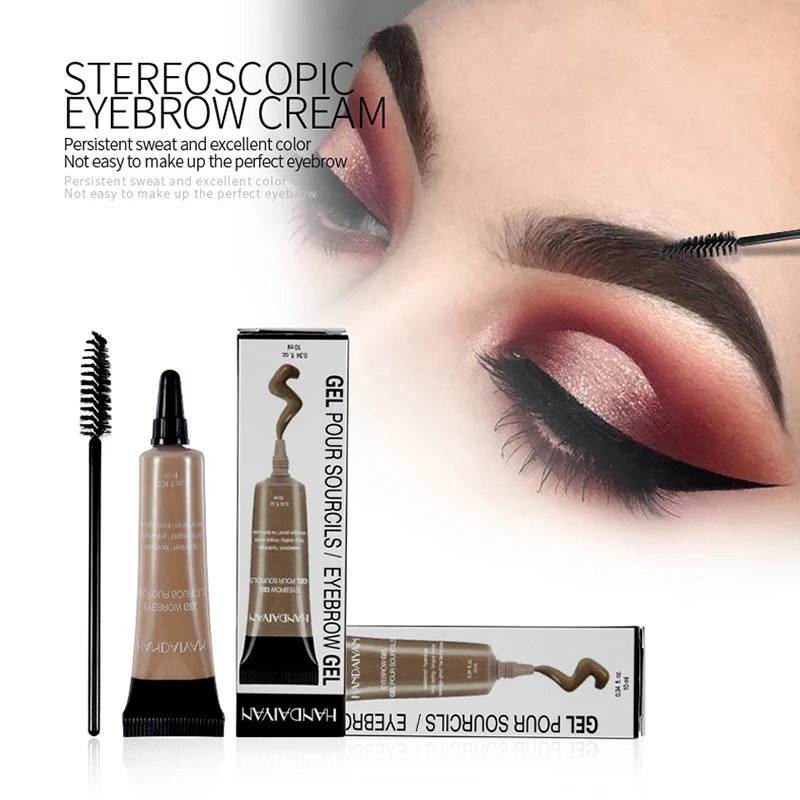 Eyebrow Cream Gel with Brush Waterproof Enhancer Makeup Microblading Tattoo Pen Tint Long Lasting Eye Brow T0765 | Красота и здоровье