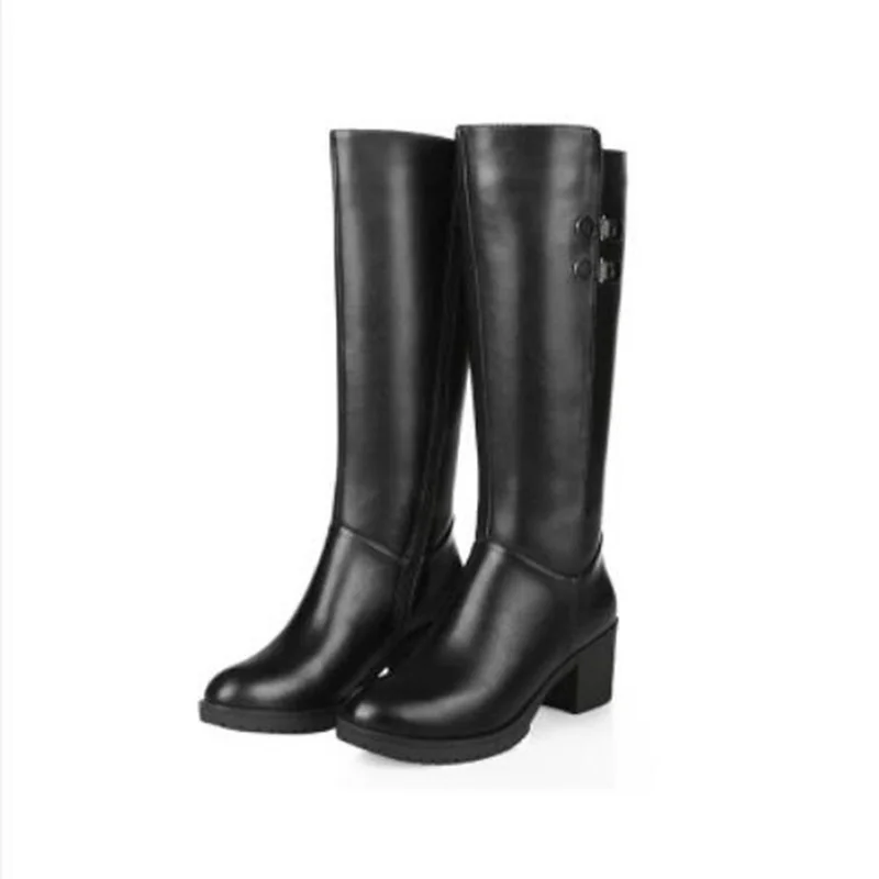 

35-41 Women's Winter Shoes Knee High Boots Plus Big Size High Quality Faux Suede Brand Women Shoes Wool Women Winter Boots