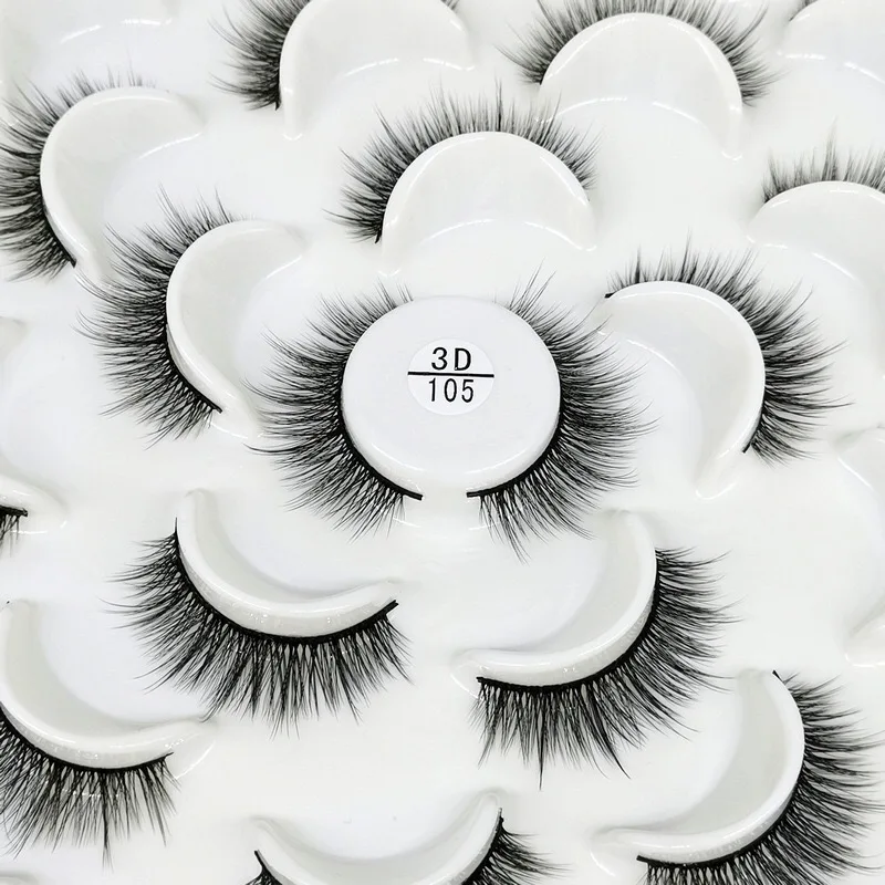 Mink eyelashes 3d mink hair eyelashes10 pairs long makeup 3d faux nature fake lashes extension false eyelashes Wholesale(10P