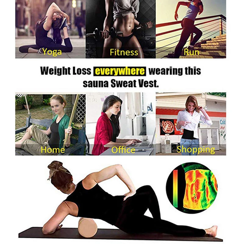 Неопреновый тренировочный жилет для сауны корсет пояс похудения Корректирующее