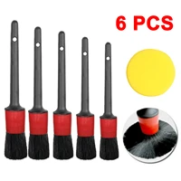 6pcs car detailing kit brush set with 4 inch sponge cleaning dirt dust clean wash tools paint care interior exterior 2021 new
