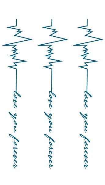Водонепроницаемая Временная тату-наклейка английские буквы &quotlove you forever&quot