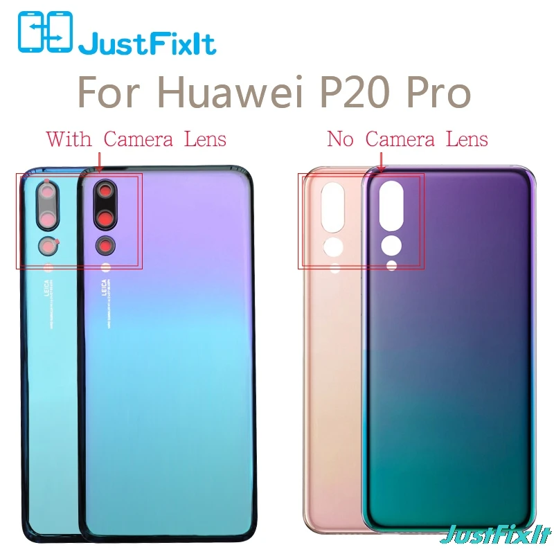 Для huawei P20 Pro Задняя стеклянная крышка батареи задняя дверь Корпус чехол панель для huawei P20 Pro Задняя стеклянная крышка с объективом камеры