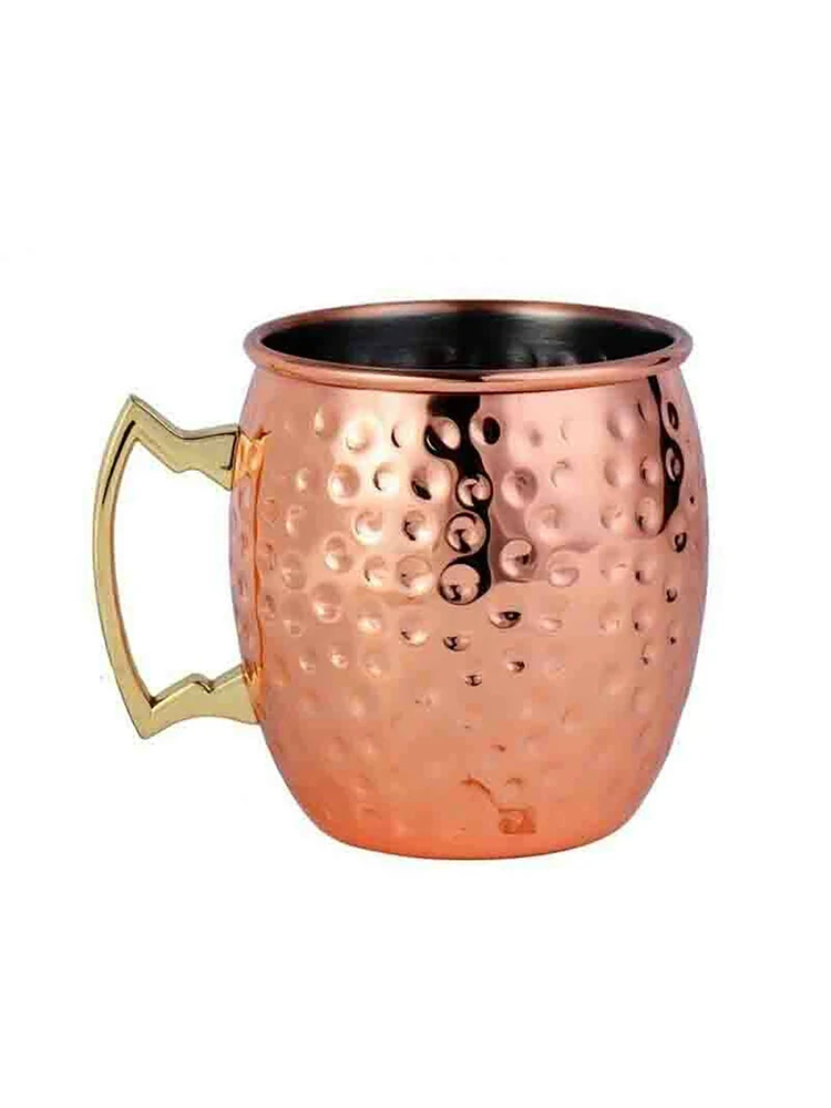 530ml Copper Coffee Mug Hammered Plated Moscow Mule Mugs Milk Beer Cup Kitchen Dining Bar Drinkware | Дом и сад