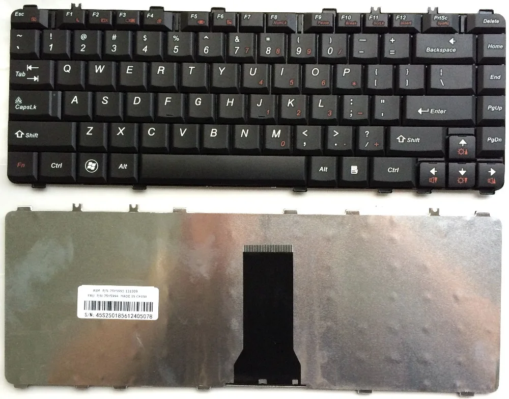 Клавиатура для ноутбука LENOVO Y450 Y450A Y450AW Y450G Y550 Y550A Y550P Y460 Y560 B460 белая/черная |