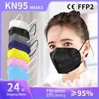 FPP2 маски для взрослых FFP2 Сертифицированные ce маски FPP2 одобренные маски черные маски для лица KN95 фильтр респиратор ffp2mask ffpp2 Mascarillas