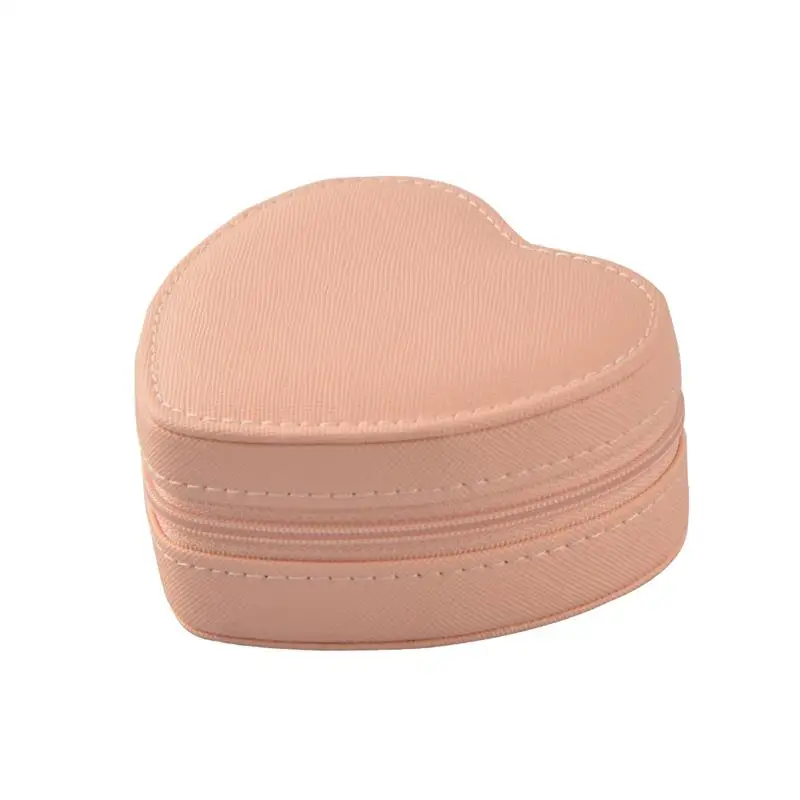 Сердце Форма Портативный шкатулка для хранения Чехол ожерелье серьги бижутерия