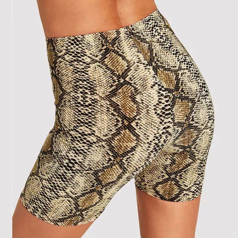 Повседневные женские леггинсы с леопардовым принтом и змеиным узкие высокой